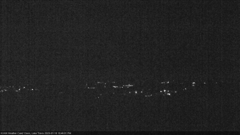 Lake Travis webcam, July 18, 2020 10:45 PM CT