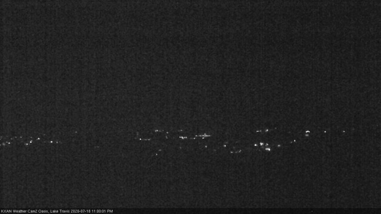 Lake Travis webcam, July 18, 2020 11:00 PM CT