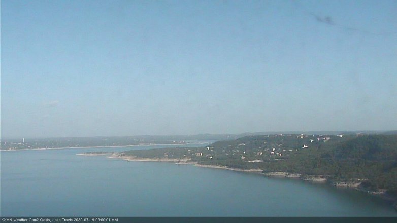 Lake Travis webcam, July 19, 2020 9:00 AM CT