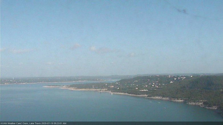 Lake Travis webcam, July 19, 2020 9:25 AM CT