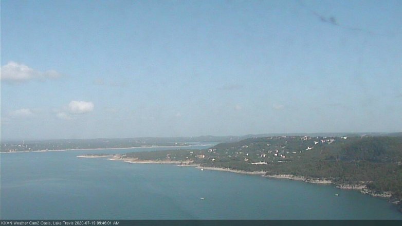Lake Travis webcam, July 19, 2020 9:45 AM CT