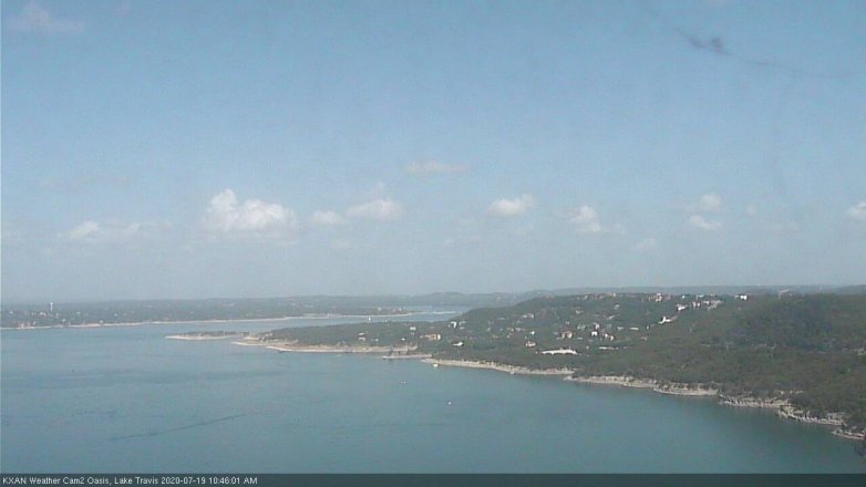 Lake Travis webcam, July 19, 2020 10:45 AM CT