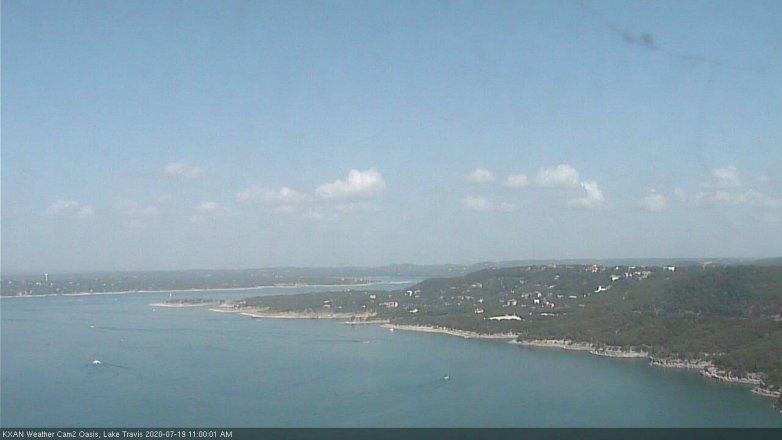 Lake Travis webcam, July 19, 2020 11:00 AM CT