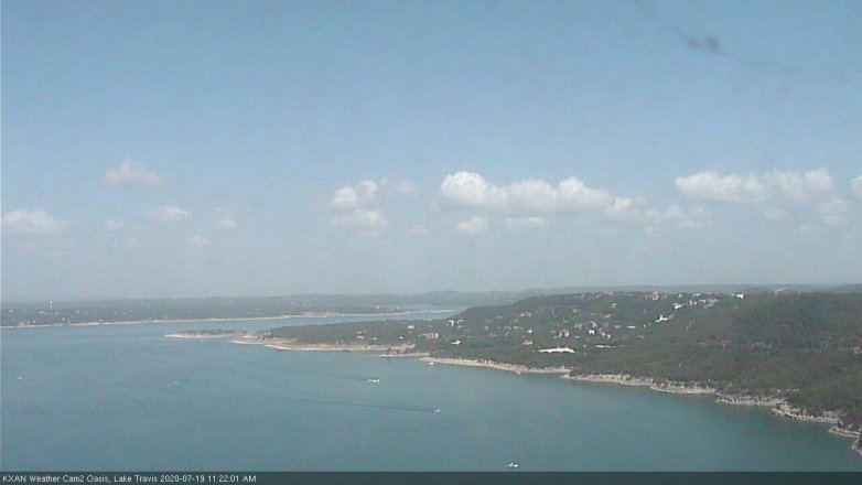 Lake Travis webcam, July 19, 2020 11:25 AM CT