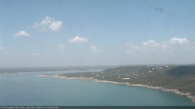 Lake Travis webcam, July 19, 2020 12:00 PM CT