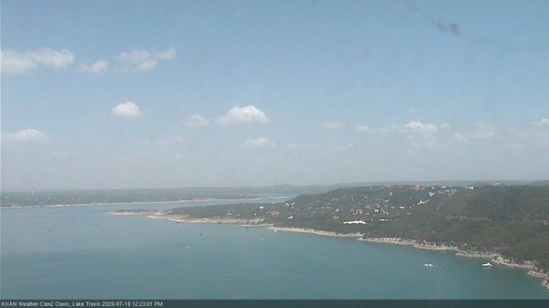 Lake Travis webcam, July 19, 2020 12:25 PM CT
