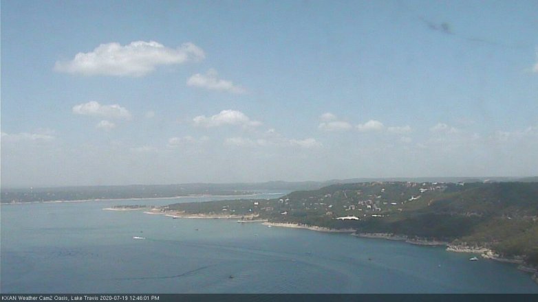 Lake Travis webcam, July 19, 2020 12:45 PM CT