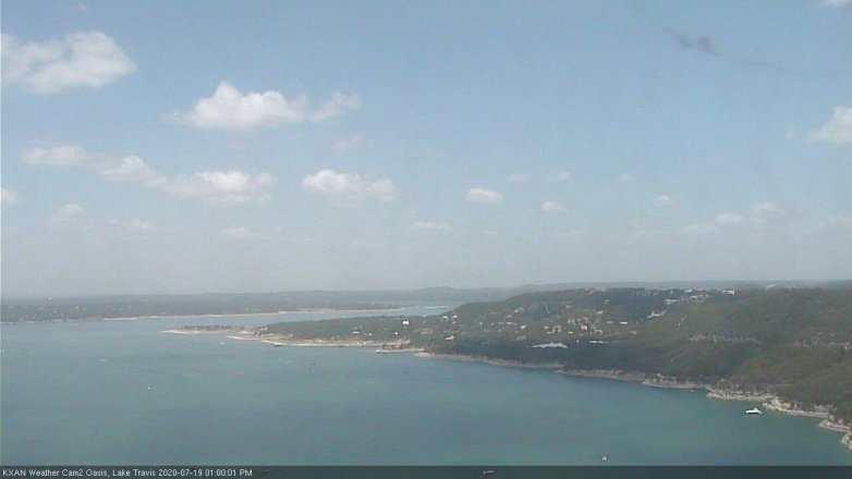 Lake Travis webcam, July 19, 2020 1:00 PM CT
