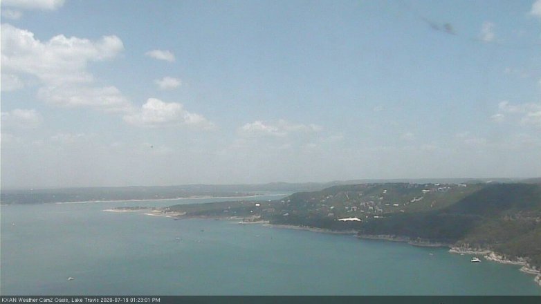 Lake Travis webcam, July 19, 2020 1:25 PM CT