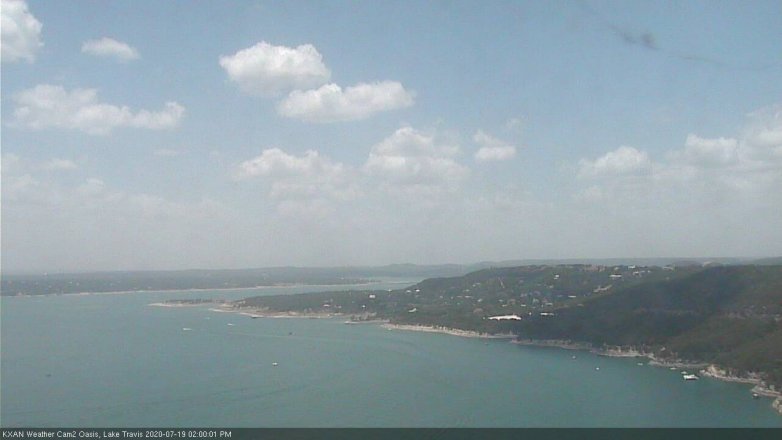 Lake Travis webcam, July 19, 2020 2:00 PM CT