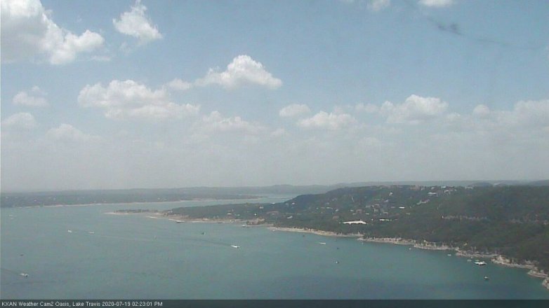 Lake Travis webcam, July 19, 2020 2:25 PM CT