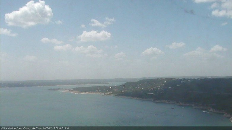 Lake Travis webcam, July 19, 2020 2:45 PM CT