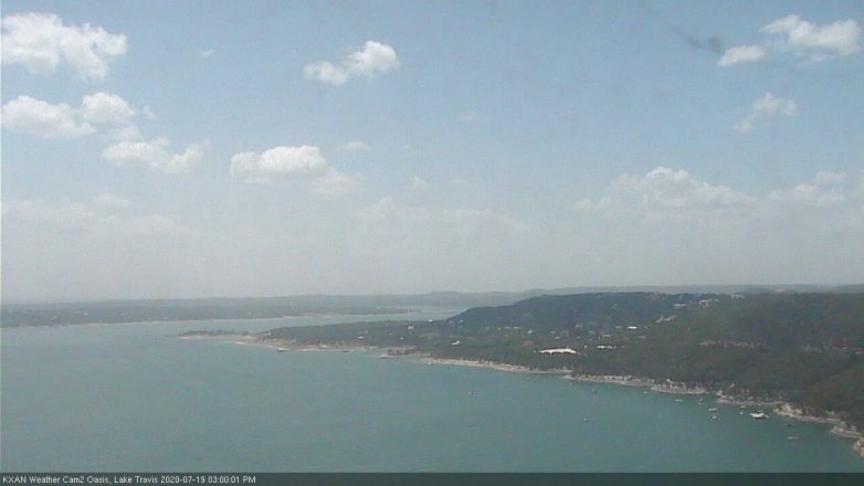 Lake Travis webcam, July 19, 2020 3:00 PM CT