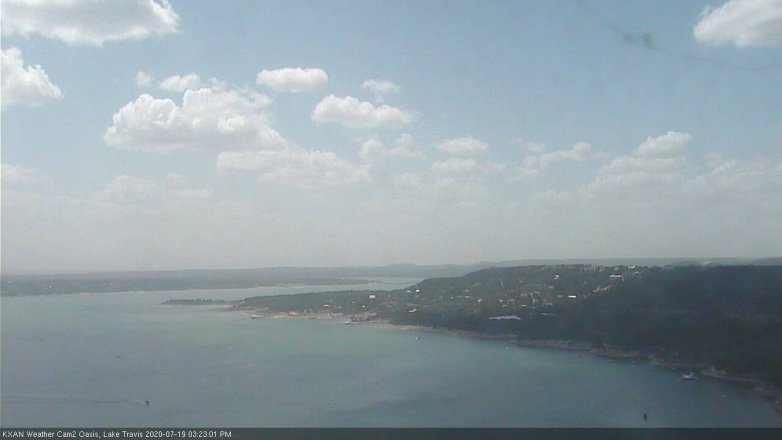 Lake Travis webcam, July 19, 2020 3:25 PM CT
