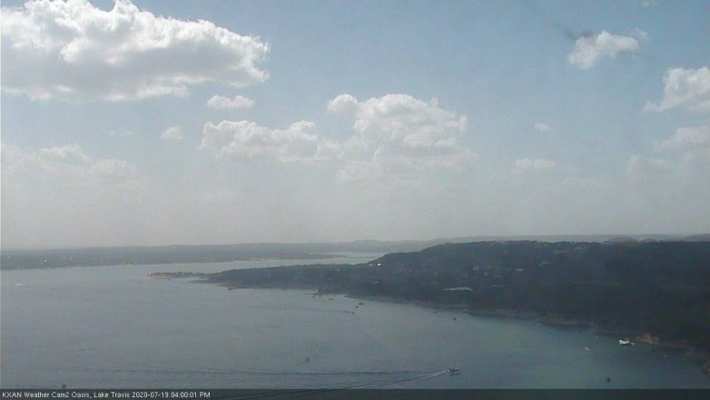 Lake Travis webcam, July 19, 2020 4:00 PM CT