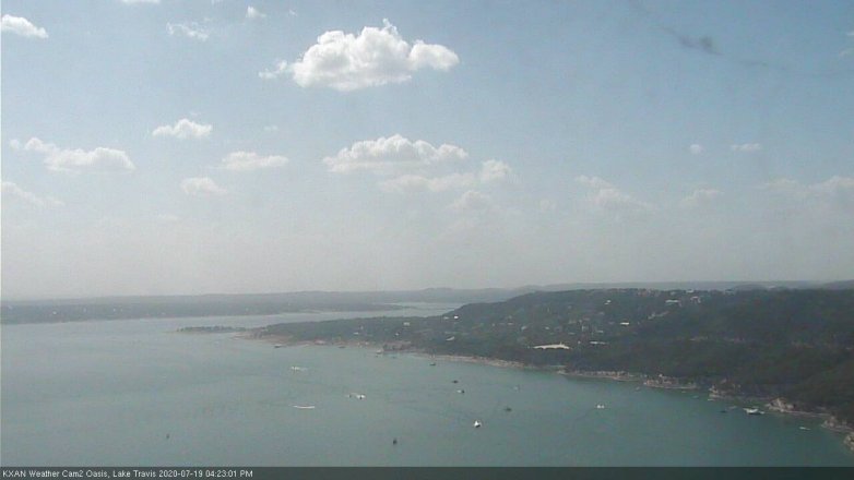 Lake Travis webcam, July 19, 2020 4:25 PM CT