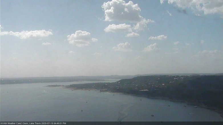 Lake Travis webcam, July 19, 2020 4:45 PM CT