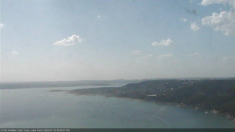 Lake Travis webcam, July 19, 2020 5:00 PM CT