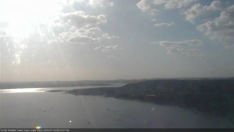 Lake Travis webcam, July 19, 2020 6:25 PM CT