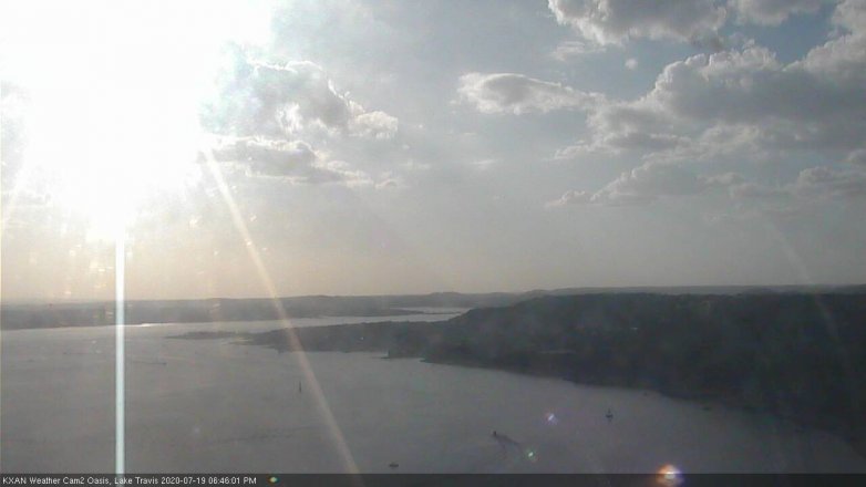Lake Travis webcam, July 19, 2020 6:45 PM CT