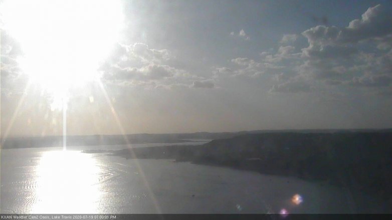 Lake Travis webcam, July 19, 2020 7:00 PM CT