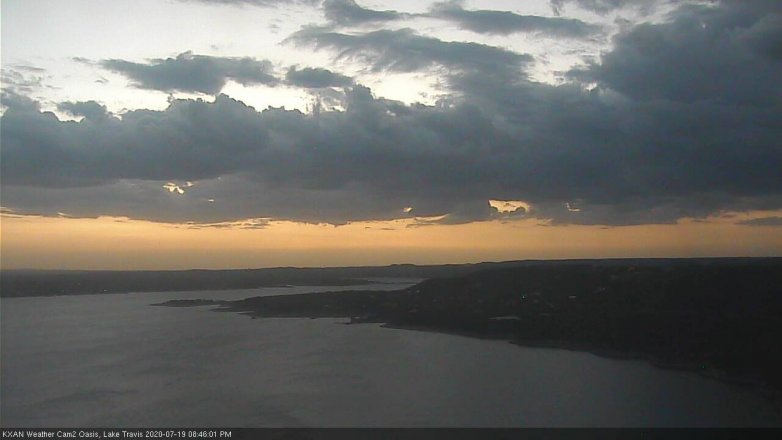 Lake Travis webcam, July 19, 2020 8:45 PM CT