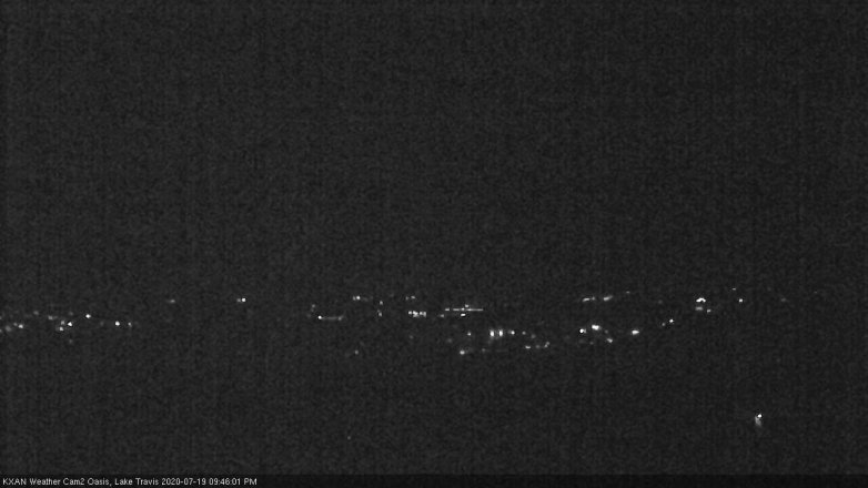 Lake Travis webcam, July 19, 2020 9:45 PM CT