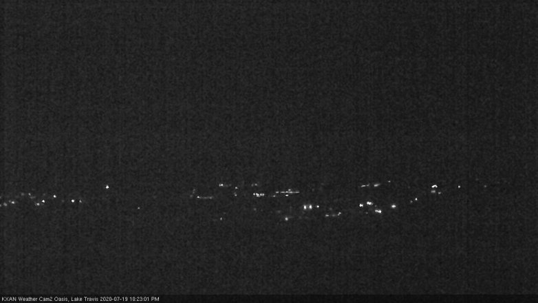 Lake Travis webcam, July 19, 2020 10:25 PM CT