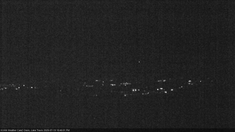 Lake Travis webcam, July 19, 2020 10:45 PM CT