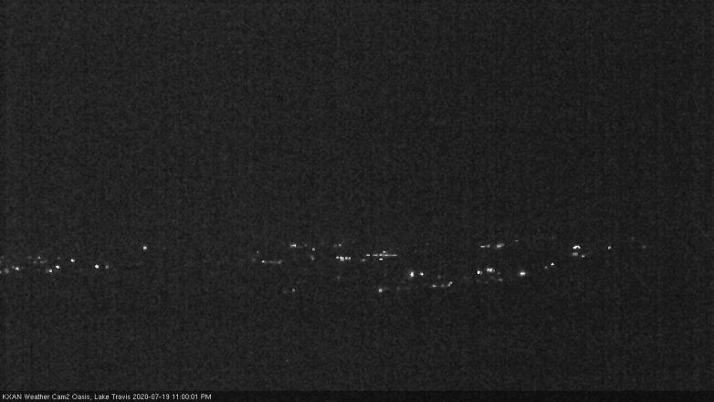 Lake Travis webcam, July 19, 2020 11:00 PM CT