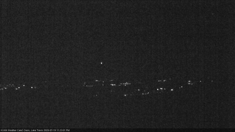 Lake Travis webcam, July 19, 2020 11:25 PM CT