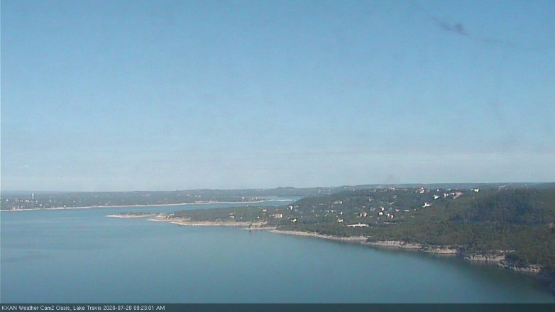 Lake Travis webcam, July 20, 2020 9:25 AM CT