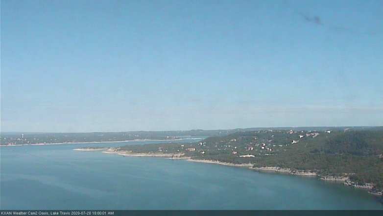 Lake Travis webcam, July 20, 2020 10:00 AM CT