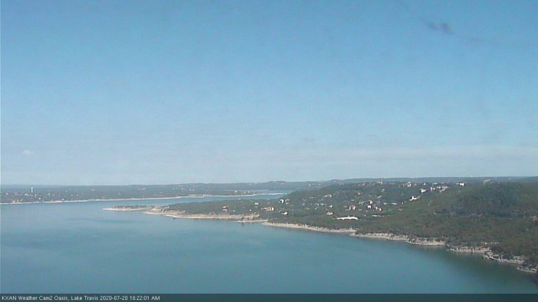 Lake Travis webcam, July 20, 2020 10:25 AM CT