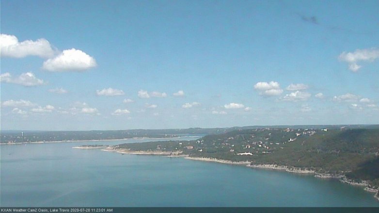 Lake Travis webcam, July 20, 2020 11:25 AM CT