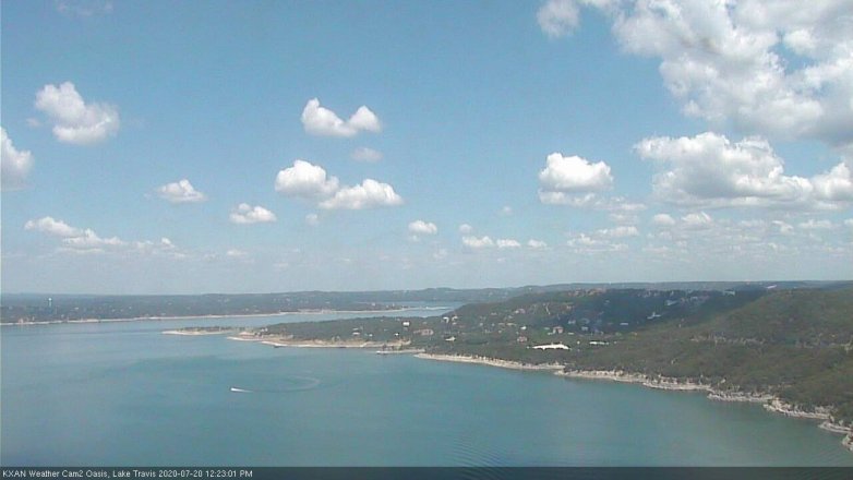 Lake Travis webcam, July 20, 2020 12:25 PM CT