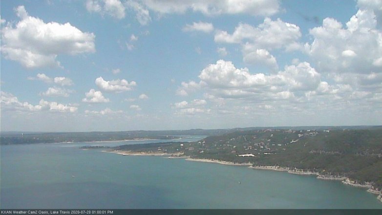 Lake Travis webcam, July 20, 2020 1:00 PM CT