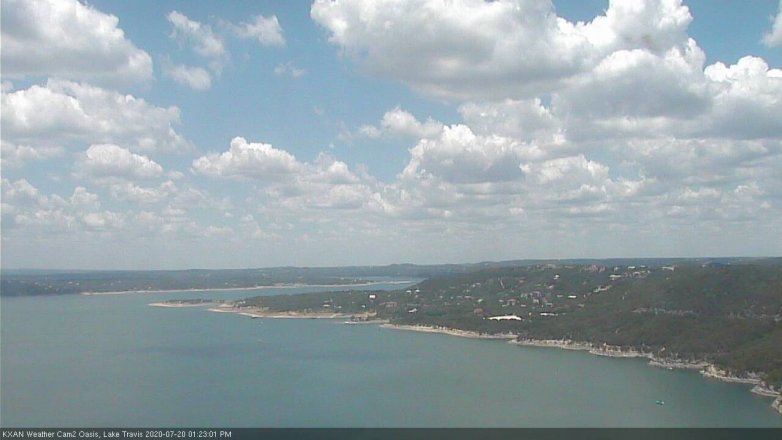 Lake Travis webcam, July 20, 2020 1:25 PM CT