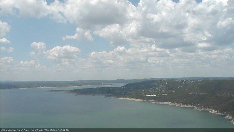 Lake Travis webcam, July 20, 2020 2:00 PM CT