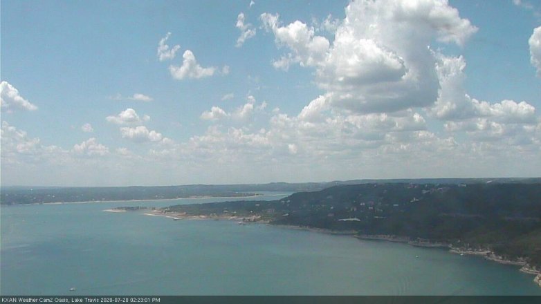 Lake Travis webcam, July 20, 2020 2:25 PM CT