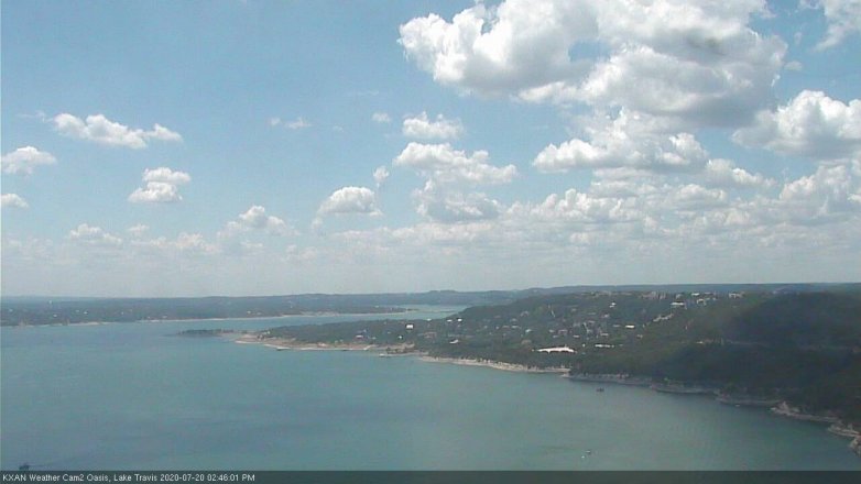 Lake Travis webcam, July 20, 2020 2:45 PM CT