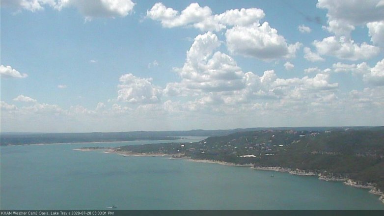 Lake Travis webcam, July 20, 2020 3:00 PM CT