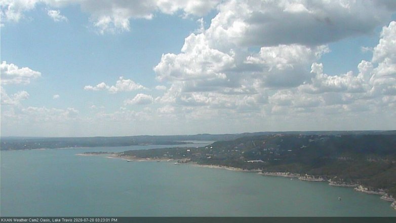 Lake Travis webcam, July 20, 2020 3:25 PM CT