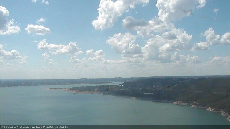 Lake Travis webcam, July 20, 2020 4:00 PM CT