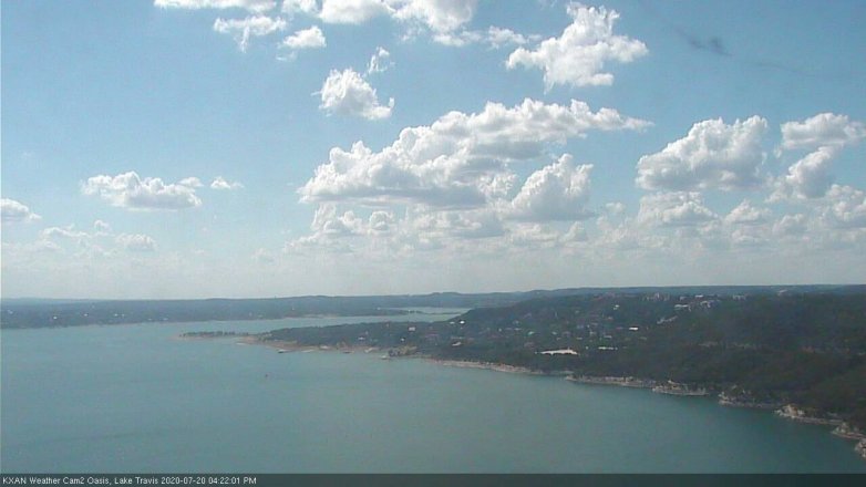 Lake Travis webcam, July 20, 2020 4:25 PM CT
