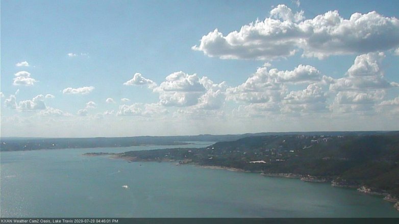 Lake Travis webcam, July 20, 2020 4:45 PM CT