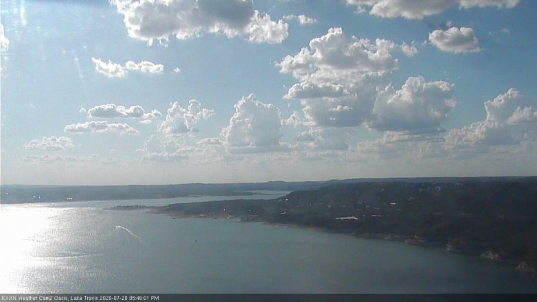 Lake Travis webcam, July 20, 2020 5:45 PM CT