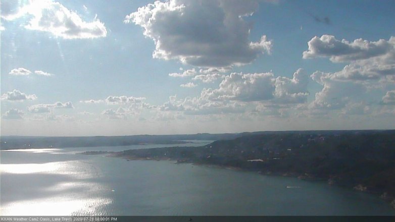 Lake Travis webcam, July 20, 2020 6:00 PM CT
