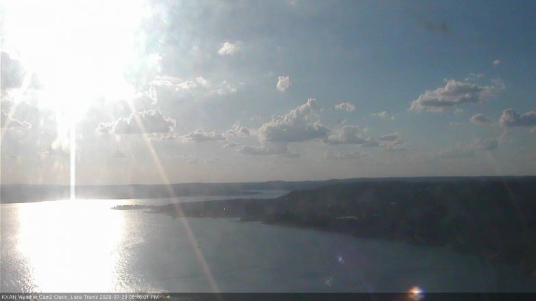 Lake Travis webcam, July 20, 2020 6:45 PM CT