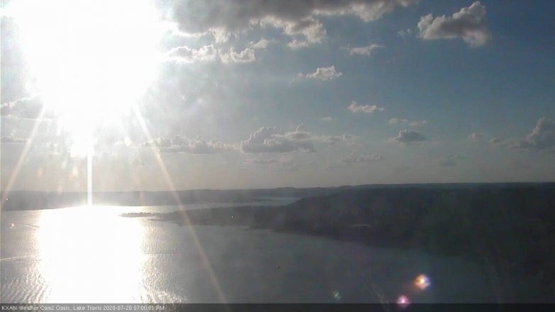Lake Travis webcam, July 20, 2020 7:00 PM CT
